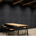thumbnail image 2 of S4Sassy 3D Stone Tile Texture Tile Wallpaper- Commercial Space Wall Covering, 25" X 240" Self-Adhesive Textured Vinyl Wallpaper, Decorative Wallwrap, Diy Wall Covering For Retail, Office Spaces- Gray, 2 of 8