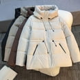 thumbnail image 4 of Gpaecead Women's Oversized Hooded Quilted Puffer Jacket Long Sleeve Winter Casual Padded Coat Brown, 4 of 4