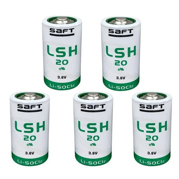 5Pcs LSH20 Battery for Saft LSH20 3.6V Battery for Saft LSH20 Size d 3.6V Lithium Battery, 13000mAh