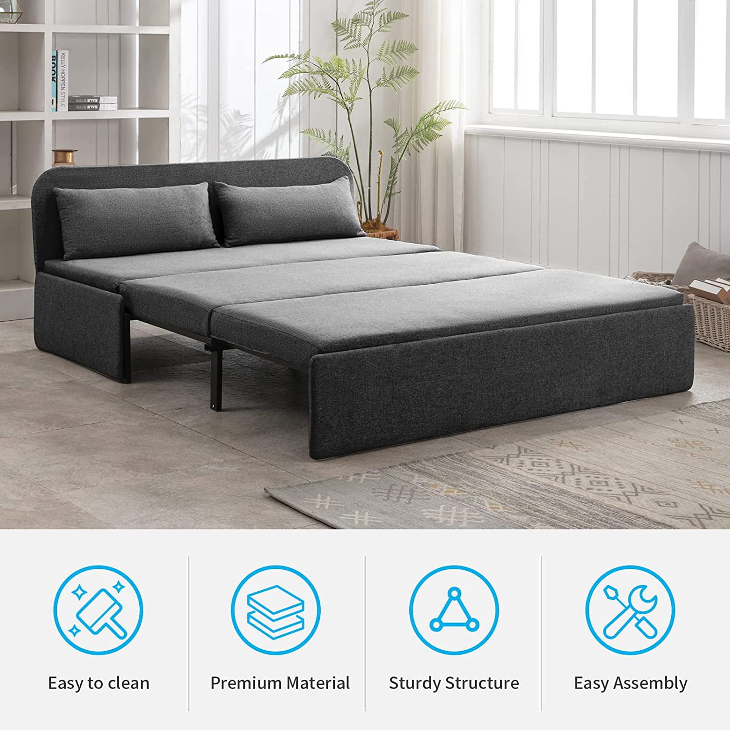Queen bed frame with couch deals