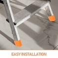 thumbnail image 3 of FOLOYORI 4Pcs Nonslip Ladder Feet Orange Rubber Pads Replacement Ladder Cushion Pads for Stability, 3 of 8