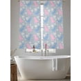 thumbnail image 5 of Pink Blue Dinosaur Sheer Curtains 2 Panels Set Pixel Art Style Cartoon Animals Heart Farmhouse Sheer Window Curtains Light Filtering Rod Pocket Voile Drapes for Bedroom Living Room 52"x63", 5 of 9
