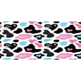 thumbnail image 4 of Cow Print Piggy Bank, Animal Hide Hearts Moo Barnyard Love Abstract Design Farmland, Ceramic Coin Bank Money Box for Cash Saving, 3.6" X 3.2", Pale Pink Black White, by Ambesonne, 4 of 4