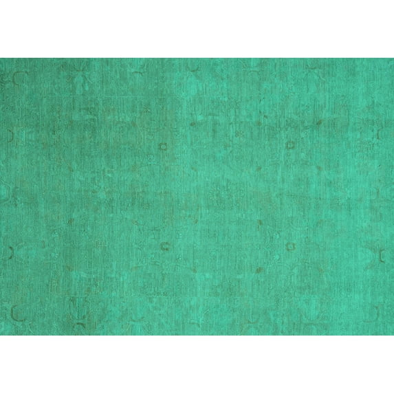 Ahgly Company Indoor Rectangle Abstract Turquoise Blue Modern Area Rugs, 4' x 6'