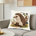 thumbnail image 4 of PLPPYFS Hedgehog Embroidery Decorative Pillow Protectors with Zipper Plush Throw Pillow Cover Farmhouse Lumbar Pillows Cover Outdoor Cushion Case for Couch Sofa Bed Living Room Home Decor 18"x18", 4 of 6