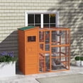 thumbnail image 2 of PawHut 76" Catio Outdoor Cat Enclosure for 2-3 Indoor Cats, Orange, 2 of 10