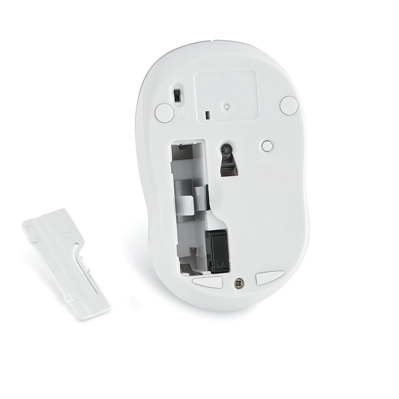 Verbatim Cordless Blue-LED Silent Computer Mouse, Ergonomic, 3 Buttons, 2.4 GHz (Silver)