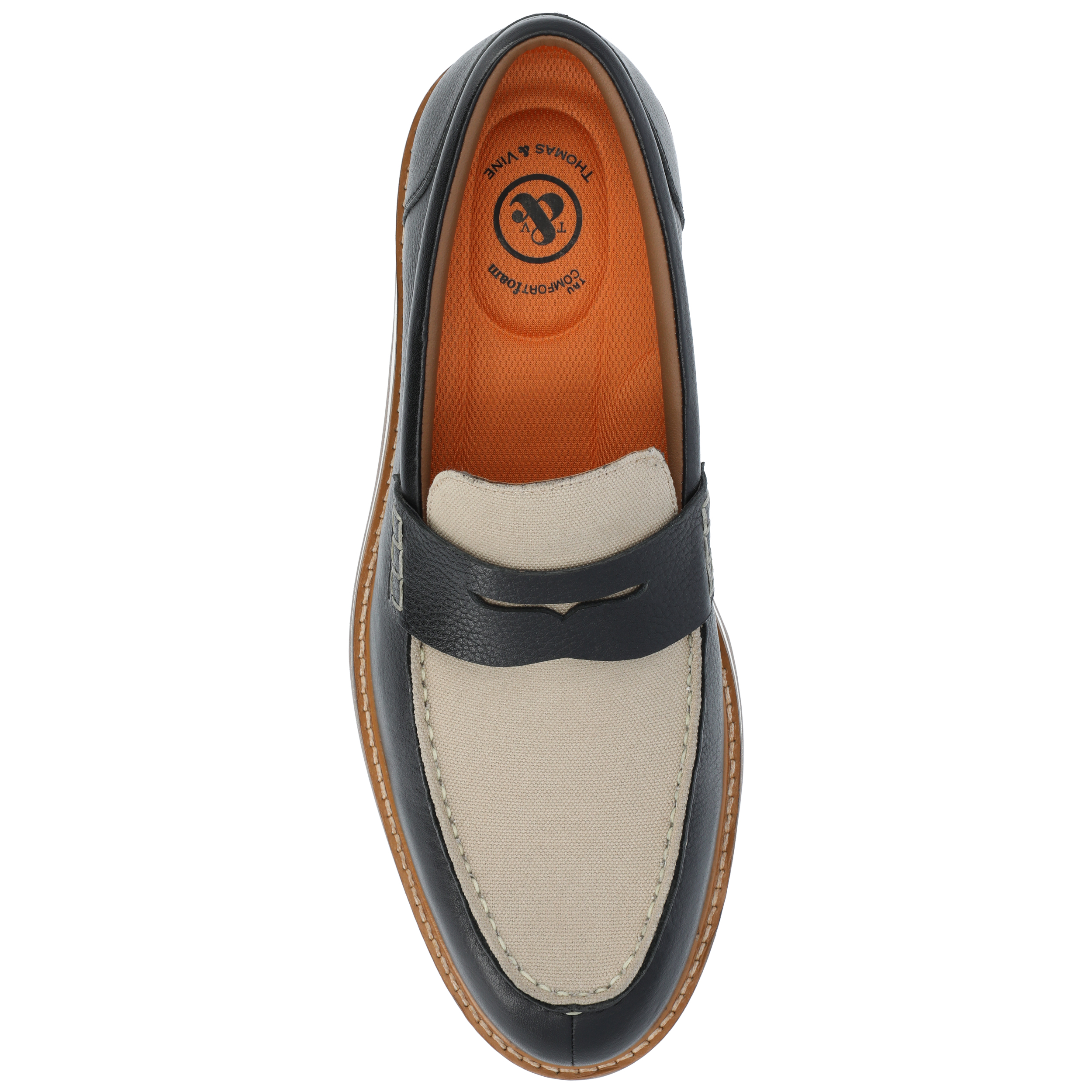 Thomas & Vine Mens Kaufman Moc Toe Slip-on Penny Loafer  display picture 1