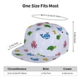 thumbnail image 6 of Haiem Sea Turtle Whale Classic Snapback Cap Flat Bill Hat Baseball Cap Adjustable Size Cotton Dad Hat, 6 of 9