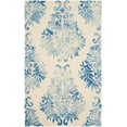thumbnail image 3 of SAFAVIEH Dip Dye Cadence Damask Wool Area Rug, Beige/Blue, 5' x 8', 3 of 10