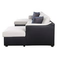 thumbnail image 5 of ACME Merill Sectional Sofa w/Sleeper , Beige Fabric & Black PU 56015, 5 of 6