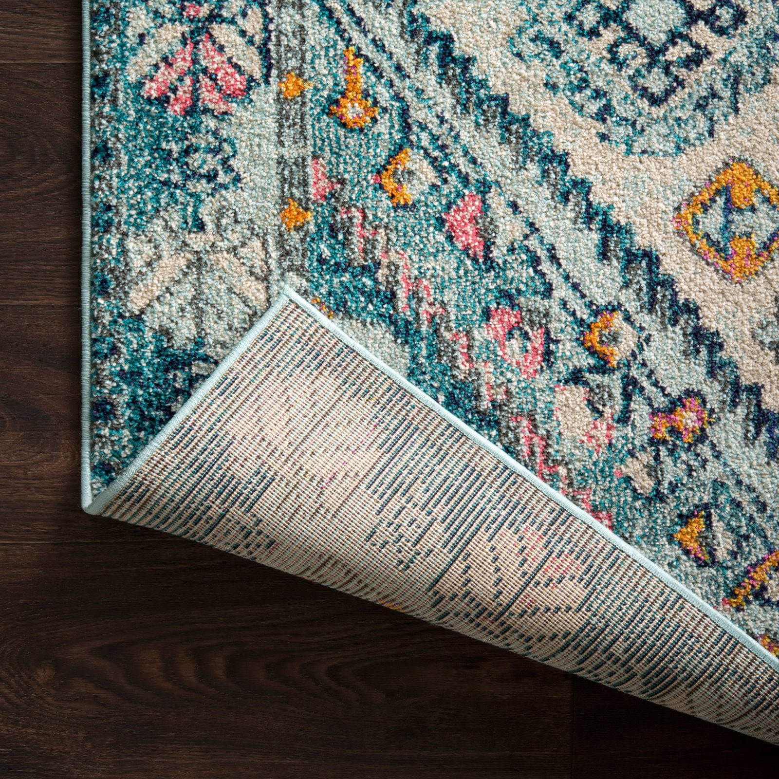 Loloi II Nadia Abstract Aqua / Pink Area Rug