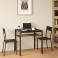 thumbnail image 5 of Aiho 3-Piece Dining Table Set for 2, Space-Saving Small Kitchen Table with 2 Chairs, Compact Breakfast Nook Furniture for Apartment, Dorm Room, Balcony - Black, 5 of 10