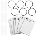 thumbnail image 4 of 6Pcs Transfert de Chaleur Sublimation Blanc Porte-Clés pour Fête des Mères Fête des Pères, 4 of 7