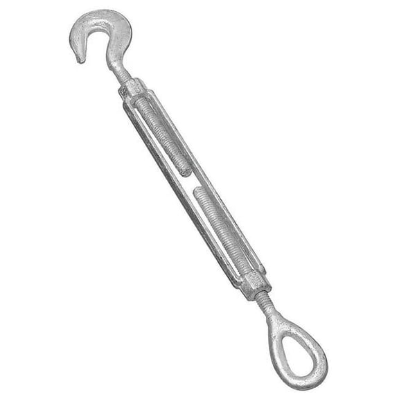 National Hardware 7183478 0.5 x 9 in. Galvanized Hook Eye Steel Turnbuckle