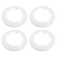 thumbnail image 1 of Unique Bargains 62mm PP Plastic White Water Pipe Cover Decoration 4 Pack, 1 of 5
