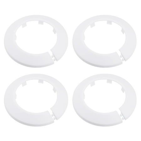 

Uxcell 2.44 PP Plastic White Water Pipe Cover Decoration 4 Pack