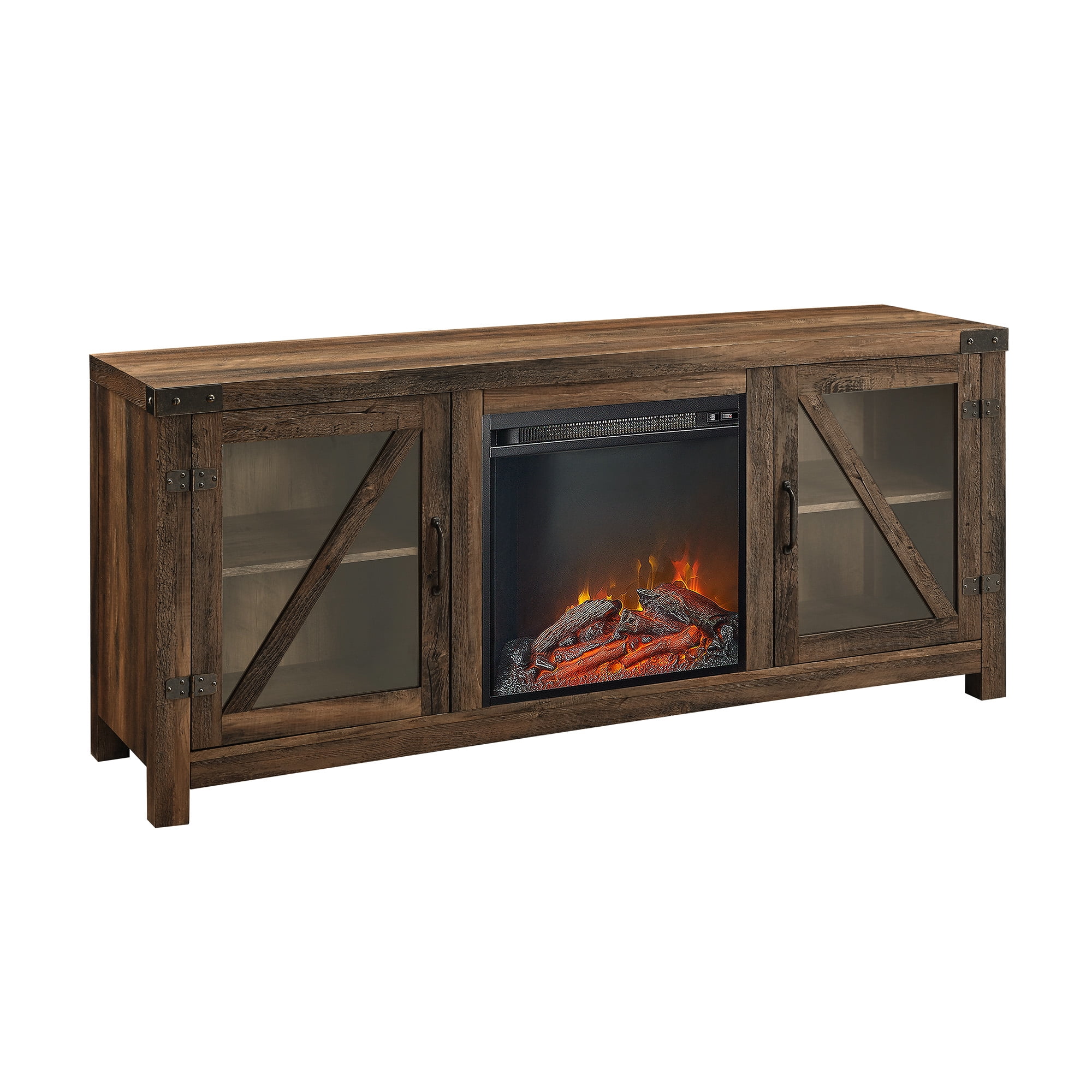 Manor Park Fireplace TV Stand for TVs up to 65", Reclaimed Barnwood