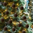 thumbnail image 6 of CaiTeLin Velvet Christmas Balls, 15Pcs Flocked Tree Ornaments, 3 Inch Plastic Balls, Holiday Hanging Decor, Decorative Ball Set, Tree Decor for Christmas, Brown, 6 of 8