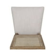thumbnail image 5 of GDF Studio Brownell French Country Wood and Cane Upholstered Dining Chairs, Set of 6, Light Gray and Natural, 5 of 9