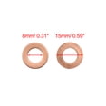 thumbnail image 2 of Unique Bargains 50 Pcs 8mm Inner Diameter Copper Washers Flat Sealing Gaskets Rings, 2 of 2