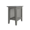 thumbnail image 3 of AFI Tables d'Appoint Modernes en Bois Massif (Ensemble de 2) en Gris, 3 of 6
