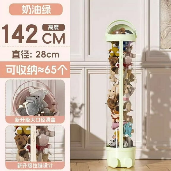 Doll Bin Vertical Toy Storage Tube Stuffed Animals Storage Tube Plushies Storage Stuffed Animals Organizer Tube Pet Transparent Bucket For Kids Toy OrganizerLarge Toy Clearance