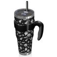 thumbnail image 2 of 40oz Tumbler,Black Halloween Ghost Pumpkin Pattern Insulated Tumblers with Removable Handle,Stainless Steel Double Vacuum Coffee Tumbler Cup with Straw for Home,Office,Travel,Party, 2 of 5