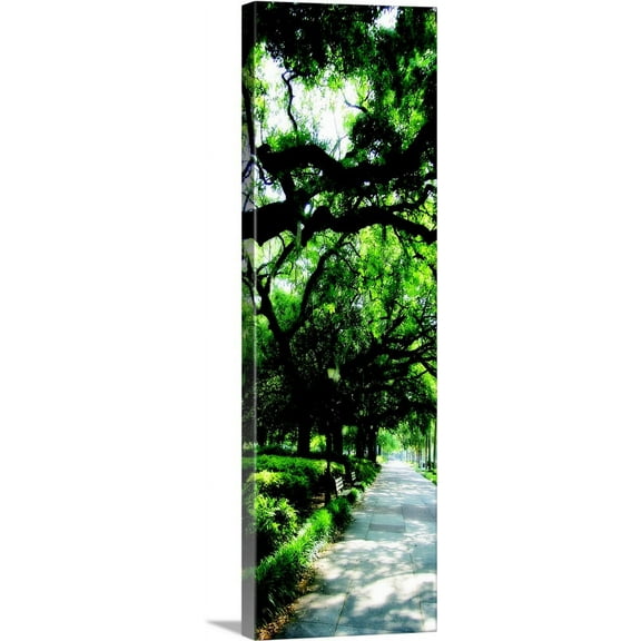 Great BIG Canvas | "Savannah Sidewalk Panel II" Canvas Wall Art - 12x36