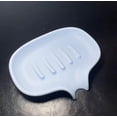 thumbnail image 1 of Juego de 2 (gris + blanco) jabonera de silicona para baño, jabonera de barra para ducha con bandeja de drenaje, jabonera de cascada para fregadero de cocina, 1 of 5