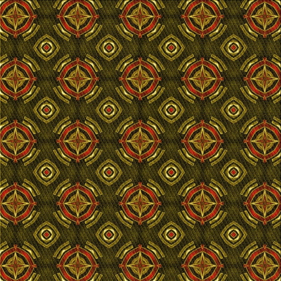 Ahgly Company Machine Washable Indoor Square Transitional Night Red Area Rugs, 7' Square