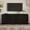 Black, variant on Farmhouse Curved Edge TV Stand for 70 Inch TV, Mid Century Modern Wood Grain Media Console with Adjustable Shelves, Cabinets & Cable Management for Living Room, Natural