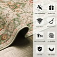 thumbnail image 4 of shiyou-Round Rug for Living Room 3Ft Round Washable Rug Boho Small Circle Kitchen Area Rug Non Slip Low Pile Circular Rugs Soft Round Carpet for Bedroom, Office, Kitchen Entryway, Bathroom (Cream/Gre, 4 of 4
