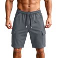thumbnail image 5 of Mens Cargo Shorts Multi-Pockets Elastic Drawsrting Waist Outdoor Hiking Fihsing Short Pants Dad Gifts, 5 of 8