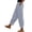 507_Blue, variant on Jxximdong Cargo Pants for Women, Ladies Fashion Striped Printed Side Button Elastic Waist Ninth Pants, Blue Womens Casual Trousers