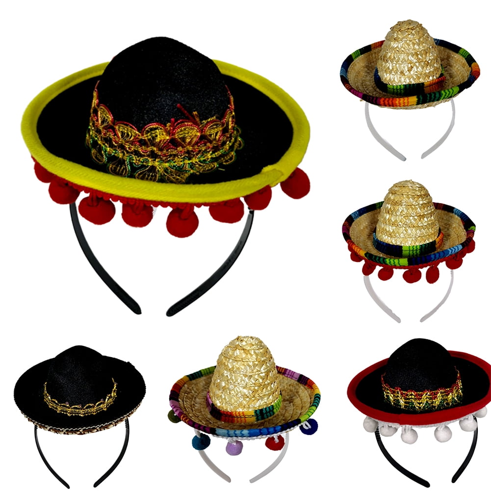 Red Salsa Spanish Mexican Fiesta Festive Sombrero Hat Costume Cinco de Mayo 
