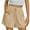 Khaki, variant on Wyobmus Womens Cotton Linen Shorts High Waisted Casual Summer Pull On Drawstring Loost Fit Shorts 2025 Trendy Beach Vacation Shorts White