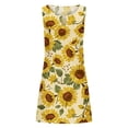 thumbnail image 4 of Fankiway Robe Débardeur d'Été Décontractée pour Femmes Imprimé Floral Robe de Plage Sans Manches Robes Sans Manches pour Femmes Grande Taille, 4 of 5