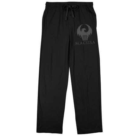 

Fantastic Beasts M.A.C. U.S.A. Eagle Crest Men’s Black Sleep Pajama Pants-Medium