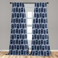 thumbnail image 5 of Ambesonne Cactus Curtains, Cold Color Palette Succulent, Pair of 28"x84", Ceil Blue Dark Indigo, 5 of 5