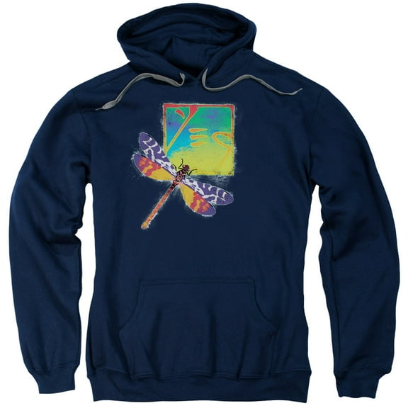 Trevco Sportswear YES109-AFTH-2 Yes Dragonfly Adult Pullover Hoodie, Navy - Medium