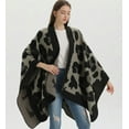 thumbnail image 4 of ZhangBaoLin Women Shawl Wrap Cardigan Poncho Cape Open Front Long Sweater Coat Winter Fall Wool Blanket, 4 of 7