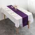 thumbnail image 1 of Chendee Satin Table Runner Table Cloth 27X275Cm For Banquet Wedding Party Decoration,Deep Purple, 1 of 9