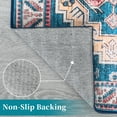 thumbnail image 4 of HOMERRY 5' x 7' Area Rug for Living Room Oriental Area Rug Medallion Indoor Area Rug Washable Boho Carpet for Living Room Bedroom, Teal, 4 of 6