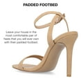 thumbnail image 5 of Journee Collection Womens Yevva Ankle Strap Stiletto Open Toe Pumps, 5 of 6