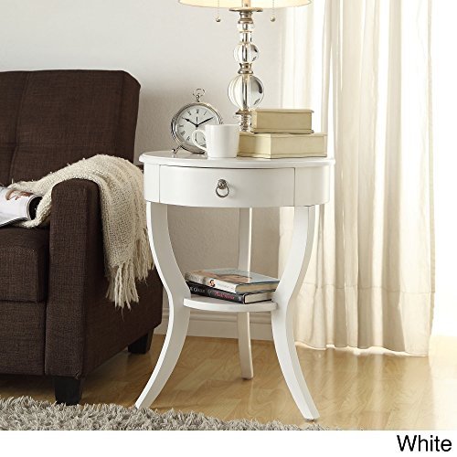Inspire Q Burkhardt Tripod Round Wood Accent Table By Bold White White Finish Walmart Com Walmart Com