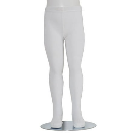 - White Piccolo Heavyweight Opaque Baby Girl Tights 0-24M