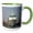 Green/White, variant on 3drose, Cruise Ship, 11oz Two-tone Black Mug