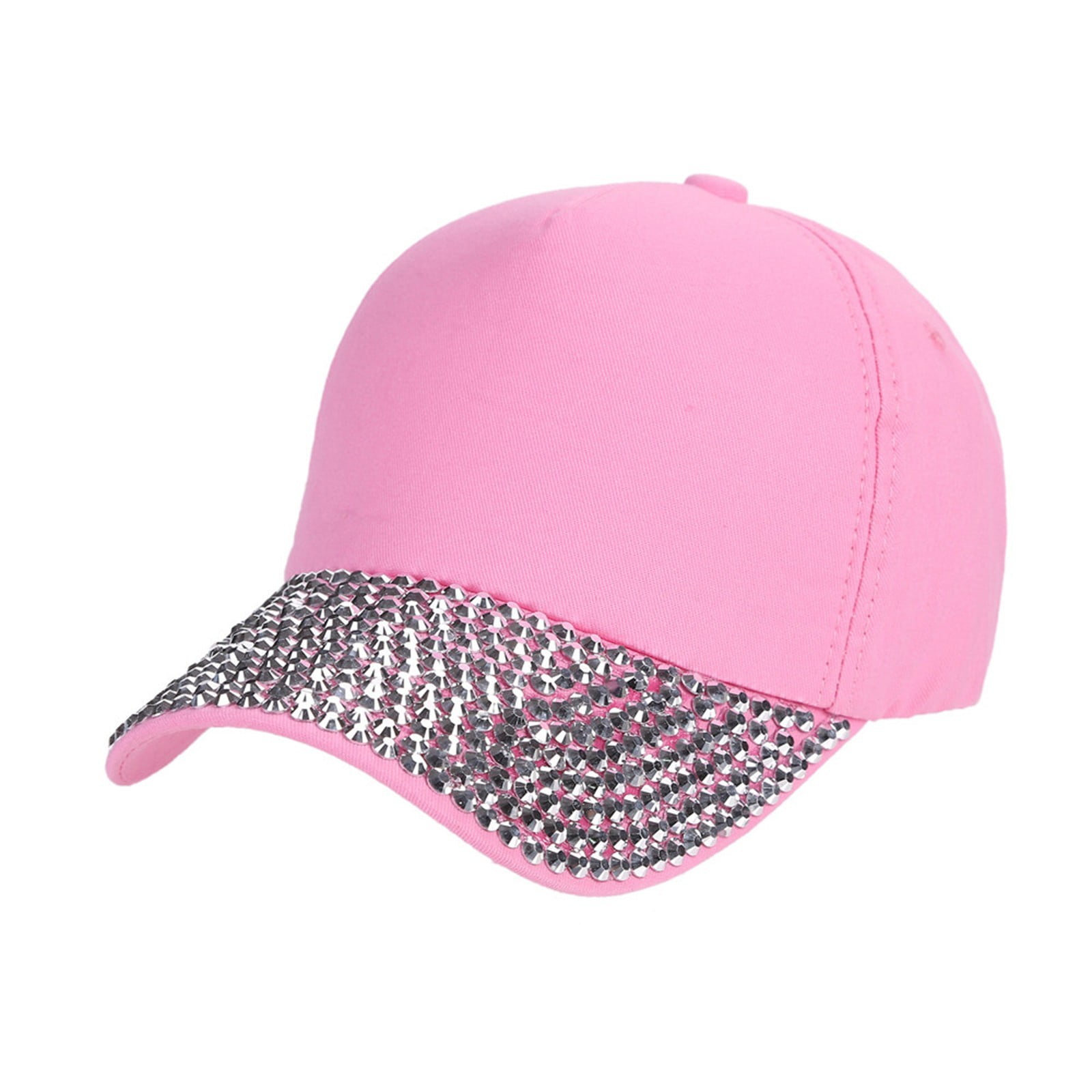 Skang Womens Personalised Baseball Cap Rhinestone Paw Shaped Snapback Hat Sun Hat
