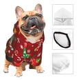 thumbnail image 3 of Fotbe X-mas and New Year Sudadera con Estampado para Perros Pequeños – Suéter con Capucha para Mascotas, Tela Suave de Forro Polar con Bolsillo-Small, 3 of 7